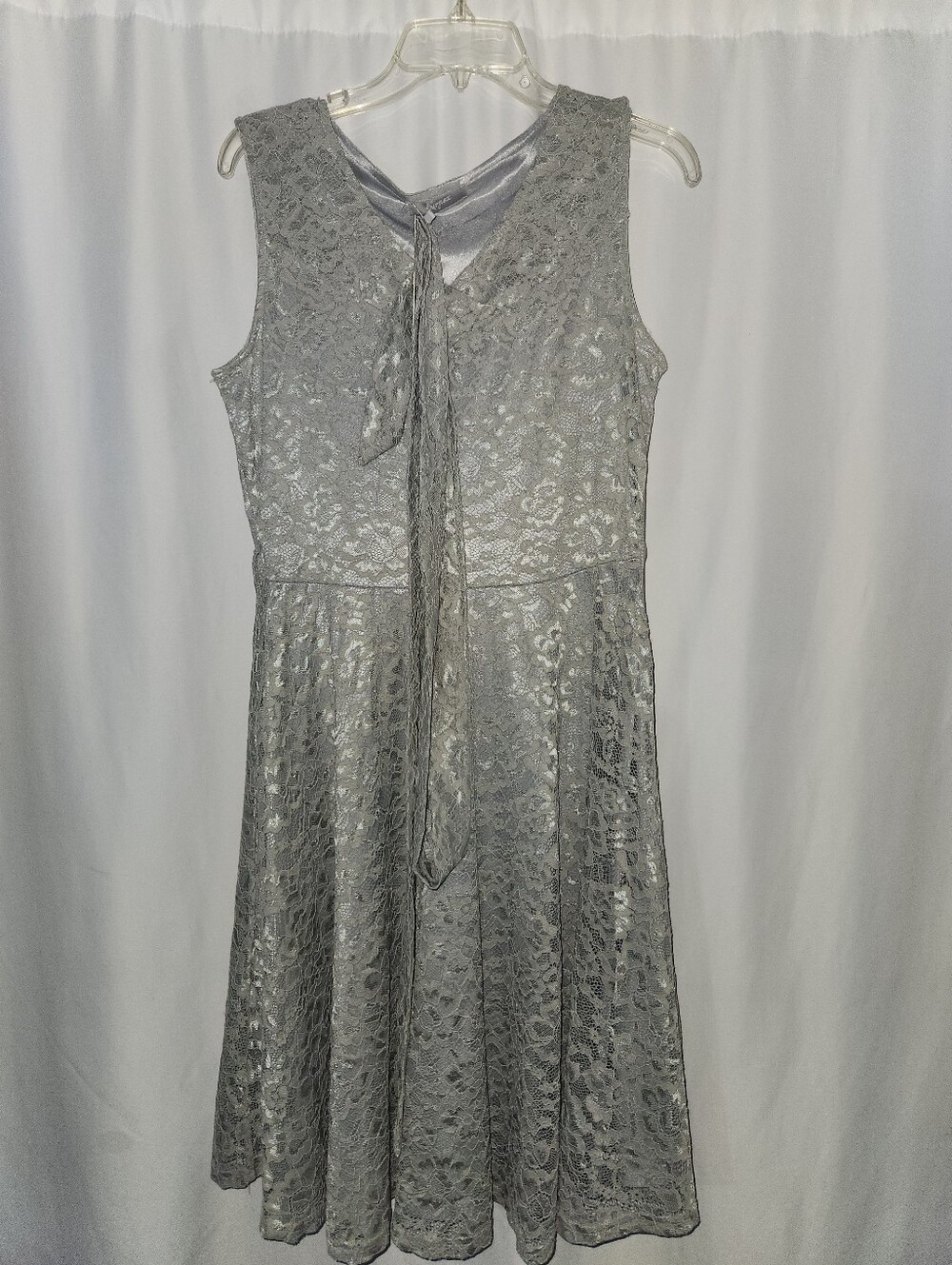 Sleeveless Lace Tie-Neck Dress #intricate #shimmering #chic #dazzling #dainty